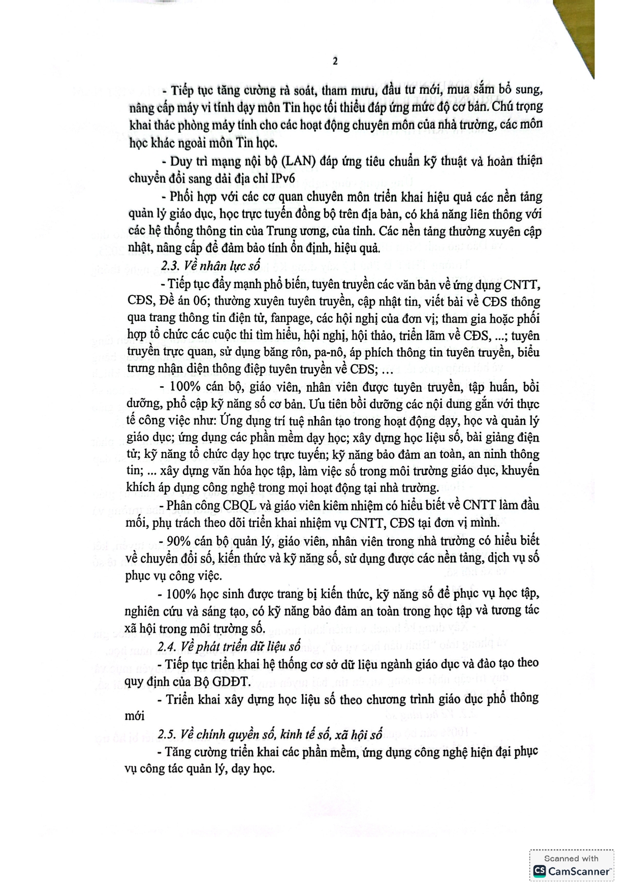 KẾ HOẠCH ỨNG DỤNG CNTT VÀ CHUYỂN ĐỔI SỐ NĂM HỌC 2025 - 2026